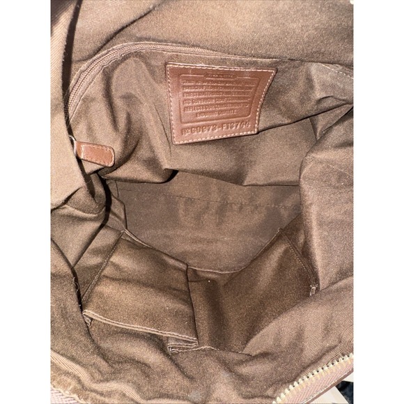 Vintage Coach Hobo Bag Pink/magenta Canvas W/ Leather Trim - Picture 7 of 7